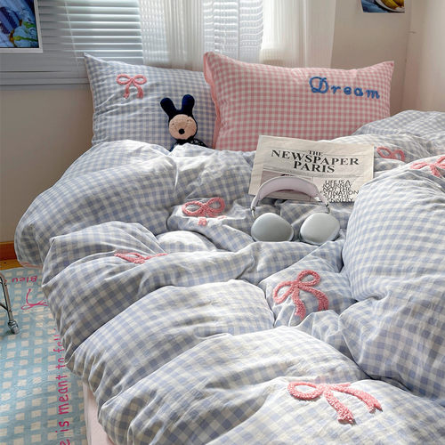 四件套聚酯纤维甜美ins风