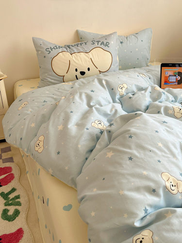 四件套百分百全棉ins卡通少女