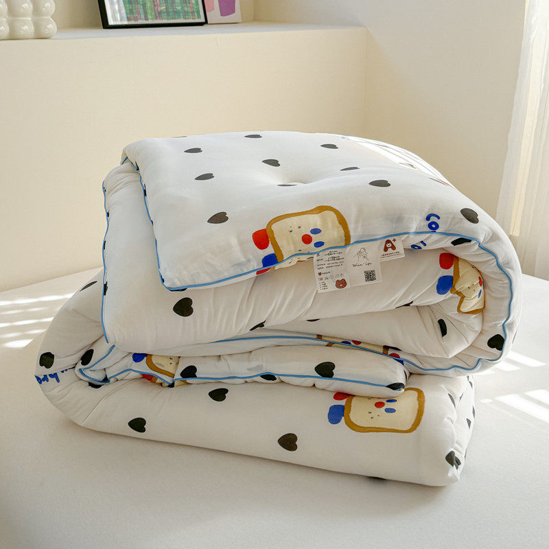 云朵柔软~针织棉冬被春秋被可机洗可爱少女风宿舍A类单人夏被1.5m,床上用品,化纤被,淘宝优惠券,粉丝福利购,淘宝优惠卷