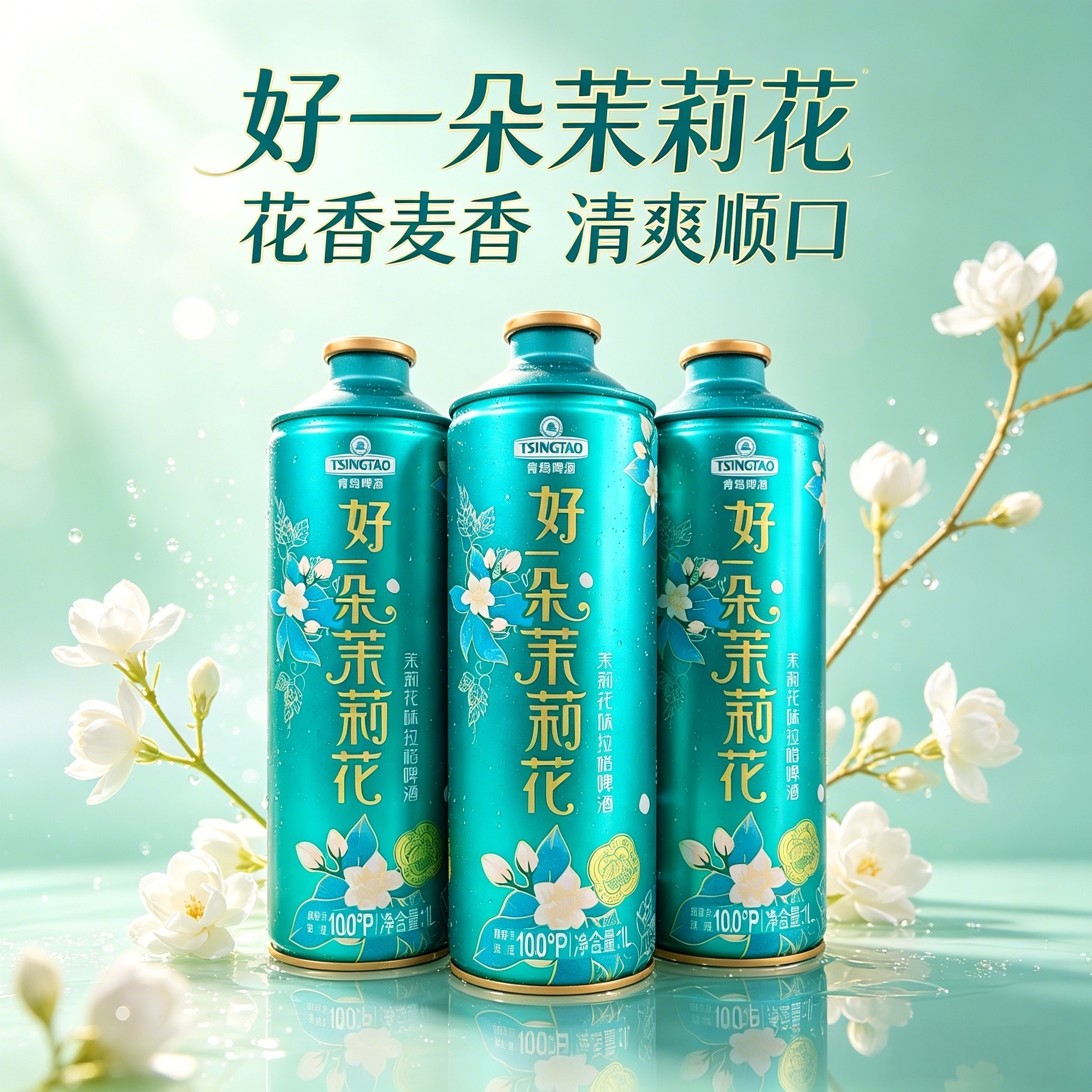 青岛啤酒好一朵茉莉花味拉格啤酒