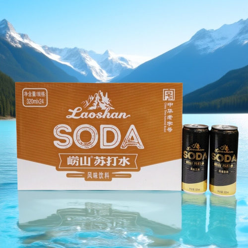 崂山苏打水320mlX24罐弱碱性水