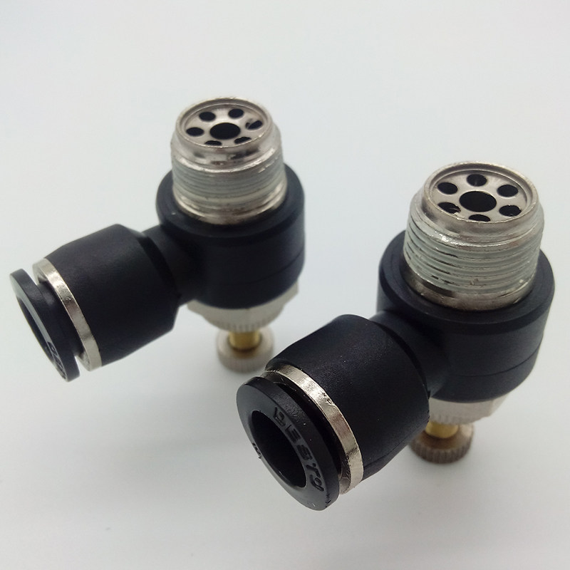 德士托气动快插l型节流阀sl/dsl10-01/02/03/04/12-01/02/03/04