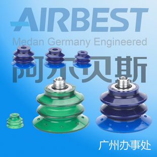 AIRBEST阿尔贝斯波纹多层工业弹簧风琴玻璃 真空吸盘SXP