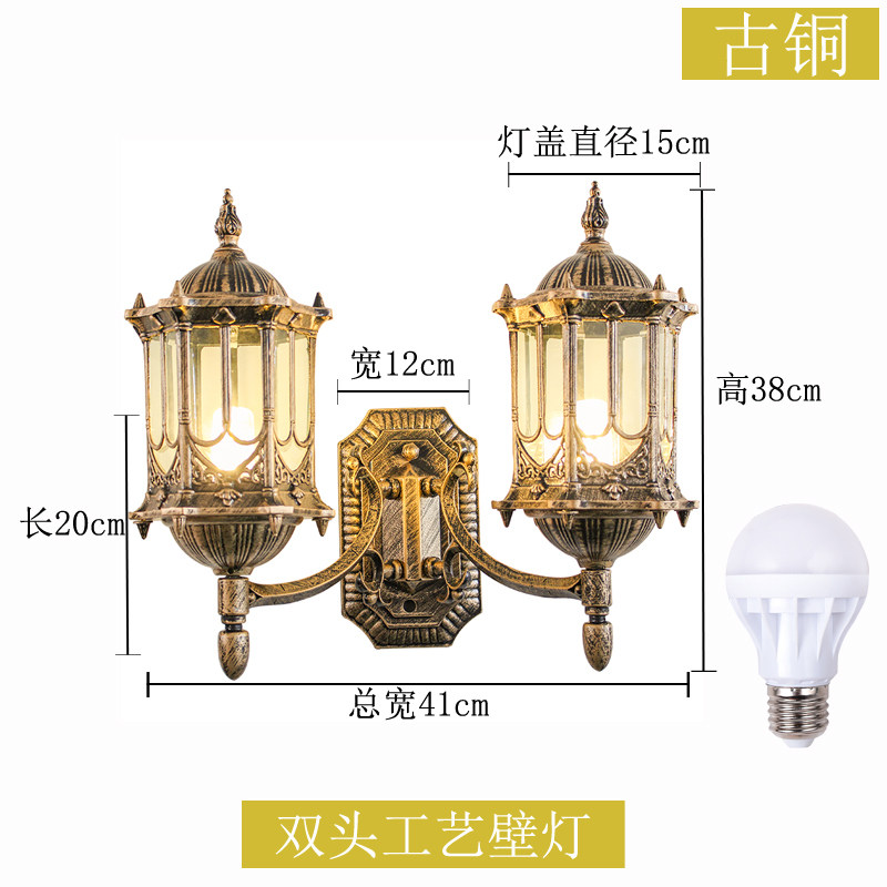 欧式防水户外双头壁灯阳台灯 庭壁灯