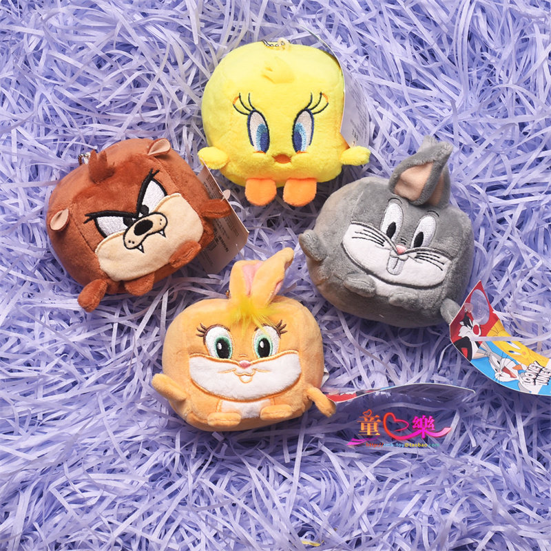 包邮 正品带防伪兔八哥大嘴怪翠儿方块毛绒挂件带珠链