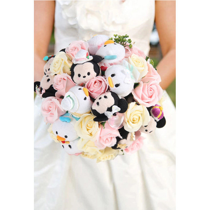 High-end personality customized Mickey Minnie bride Hand tied bouquet Wedding celebration Plush flower Spherical Hydrangeain the Flower delivery/Flowers simulation/Plants gardening , Cartoon flower/Chocolate Flower (New) , Cartoon flower  category - from Buy2taobao.com to provide professional Taobao agent buy service