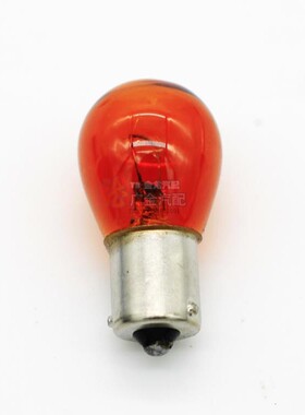汽车货车12V/24V转向灯尾灯倒车灯行车灯单丝黄色 平角灯泡