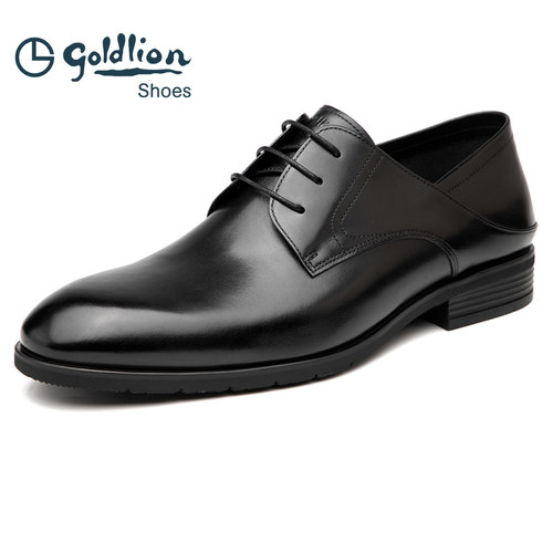 金利来头层牛皮透气男士德比鞋