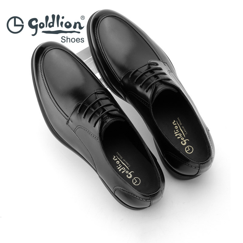 金利来男鞋春夏透气超轻英伦鞋真皮软底皮鞋男系带商务正装德比鞋