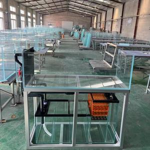 金泰超白鱼缸背包溪流缸客厅家用定制定做金晶五线超白玻璃鱼缸