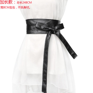 配连衣裙毛衣装饰腰封甜美蝴蝶结百搭汉服时尚女西装外套加长腰带