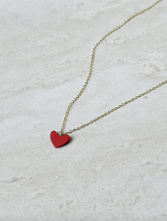 MINI 小红桃心爱心项链美国进口14K包金可爱百变少女项链 BLOOM