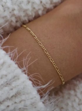 MINI BLOOM 极细1.3mm/1.5mm金色费加罗手链