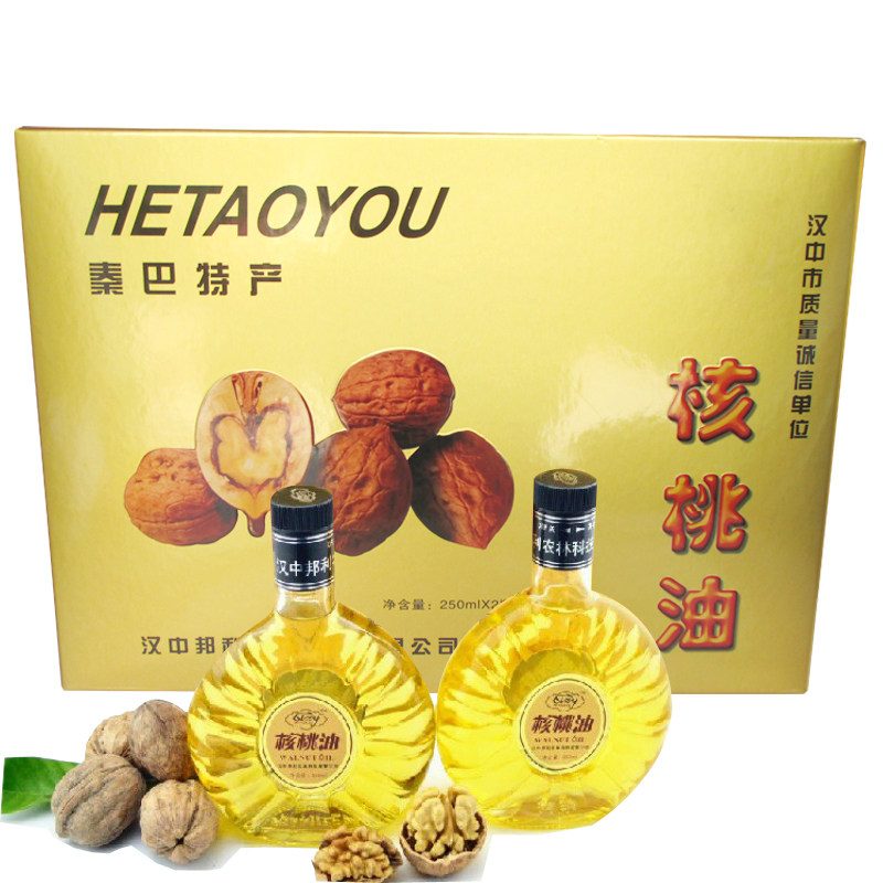 邦利庄园核桃油冷榨食用油家用营养热炒凉拌陕西汉中特产礼品送礼