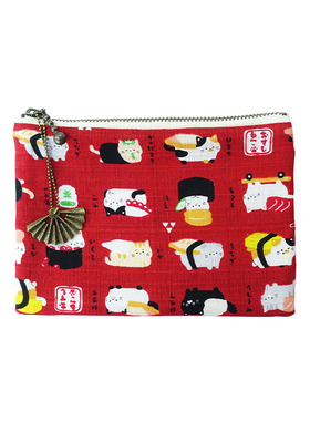 HUJI祤集Komon收纳包插画寿司阿猫