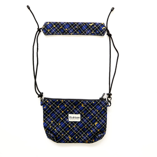 HUJI祤集pieton斜挎包插画格纹星月