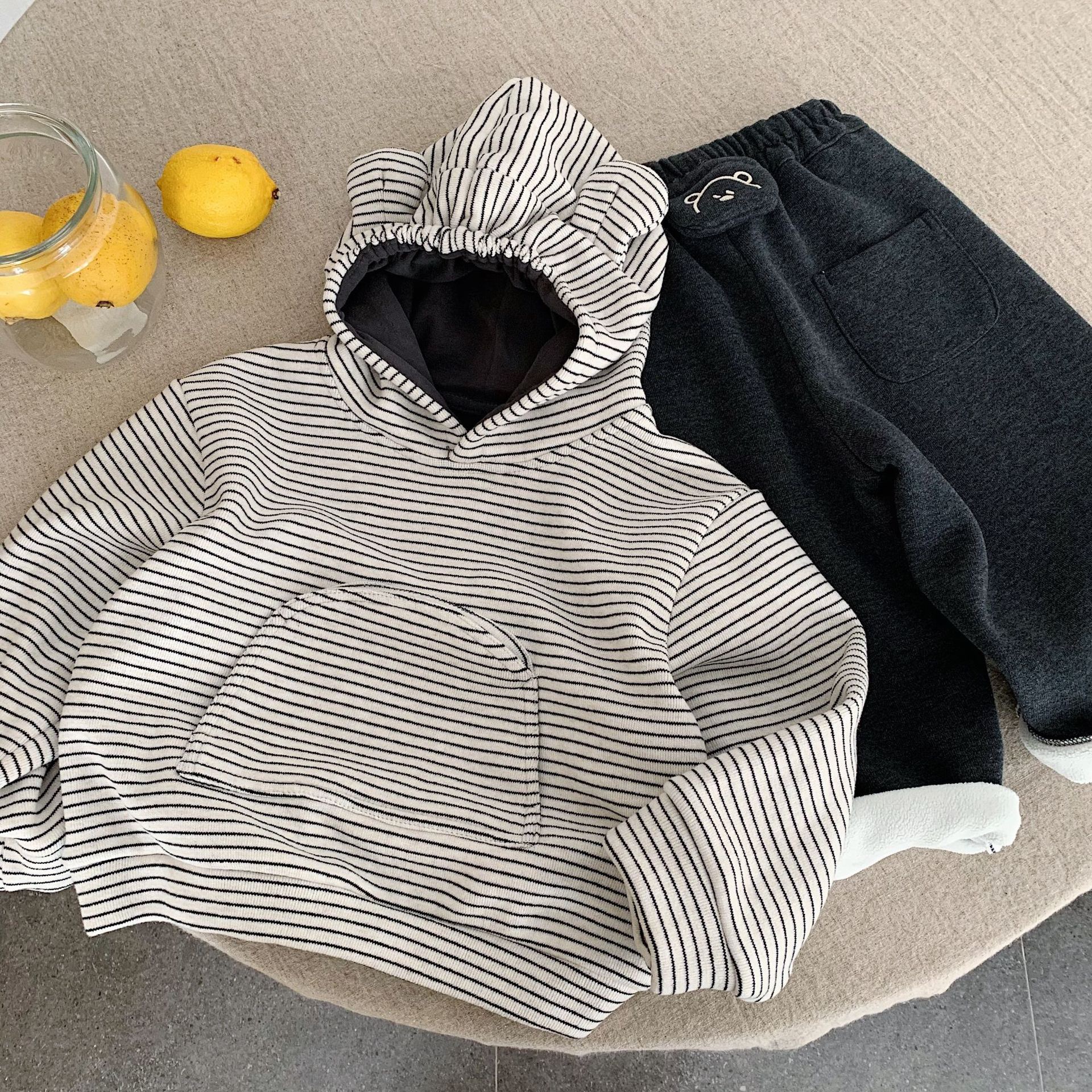 儿童卫衣秋冬男女童可爱熊套装潮