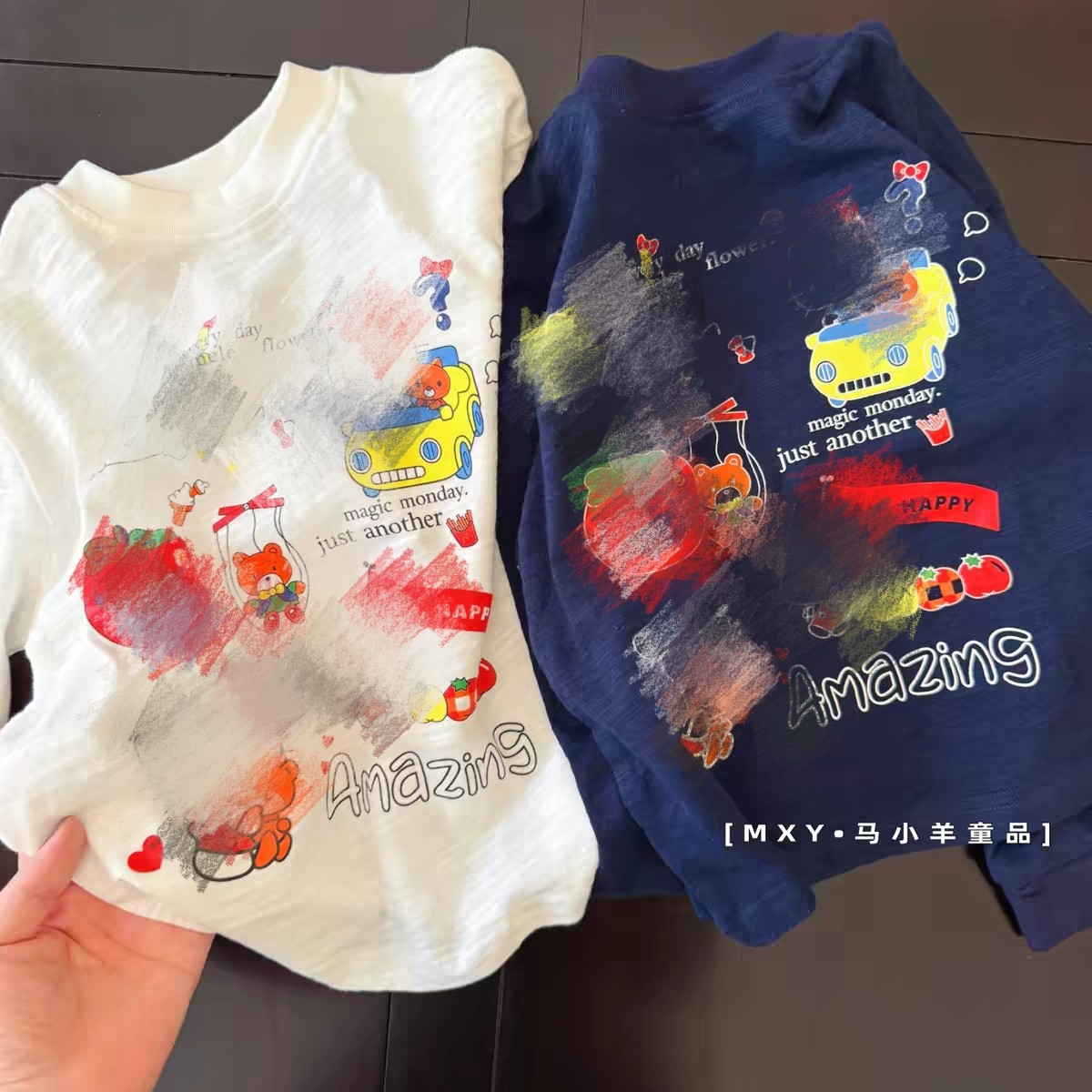 亲子长袖～日系限定猫咪长袖T袖 秋季女童宝宝幼儿园纯棉洋气上衣