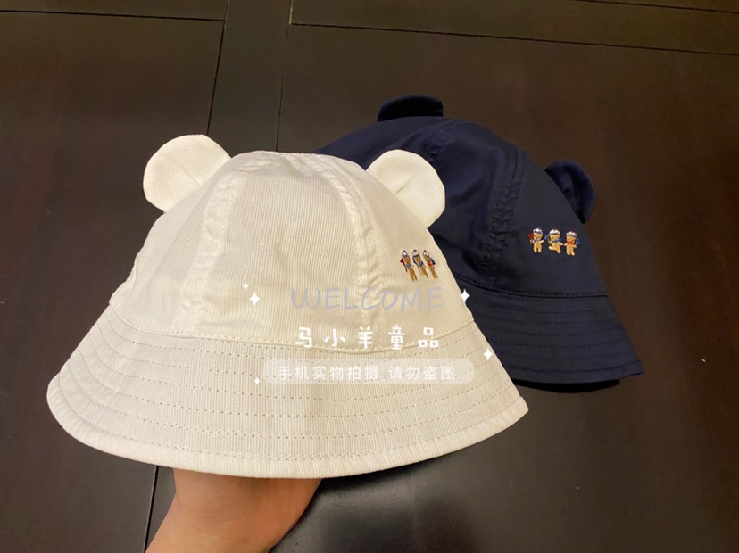 日系f家夏季小熊儿童帽