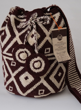 哥仑比亚WAYUU部落手工编织包瓦尤包单股大号羊毛