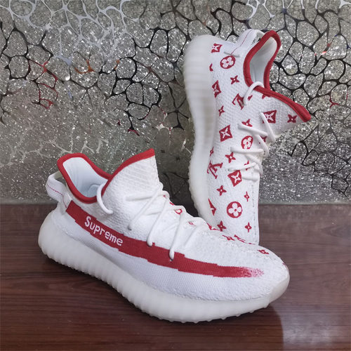 DIY来图定制手绘改鞋yeezy白椰子350球鞋Supreme涂鸦改色手工彩绘