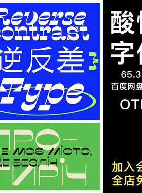 潮流小众逆反差英文电脑字体包Caslon Italian酸性字体复古PS字体