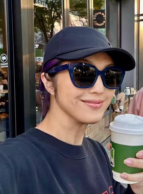 杨千嬅刘嘉玲同款墨镜女显脸小大方框板材防紫外线抗UV400太阳镜