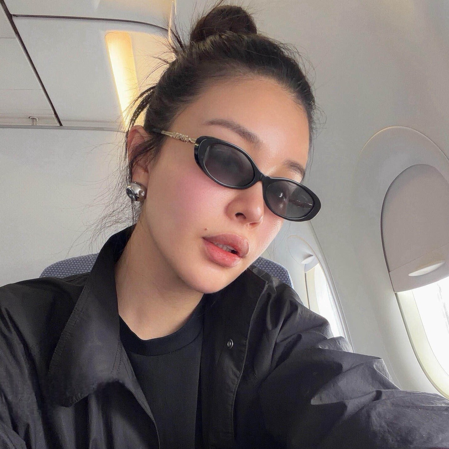 高级感 椭圆形小框墨镜女复古可配度数近视太阳眼镜防紫外线遮阳