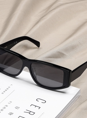 短头花同款墨镜女黑色猫眼