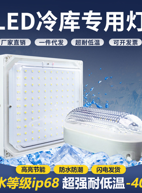 冷库专用led灯低温防水防潮防爆10w20瓦卫生间灯具浴室养殖三防灯