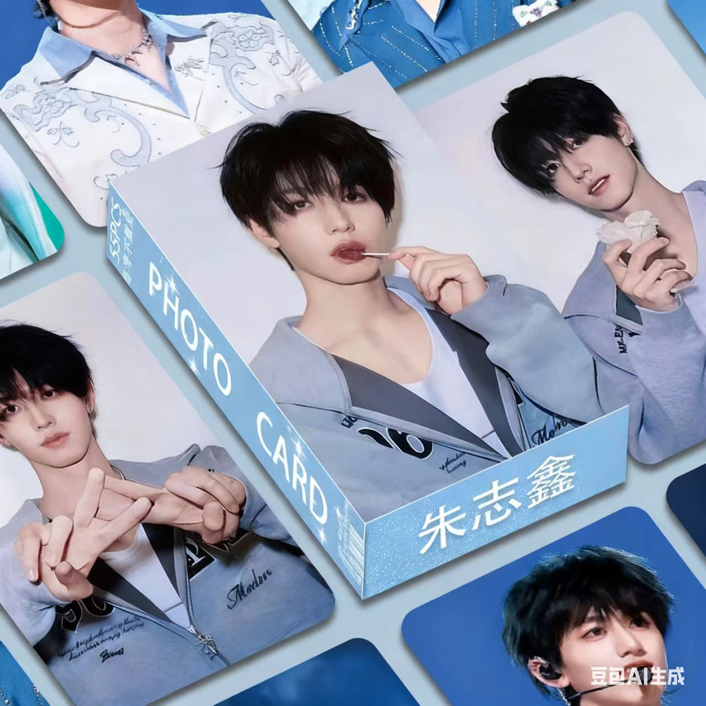 55张朱志鑫小卡写真拍立得明信片