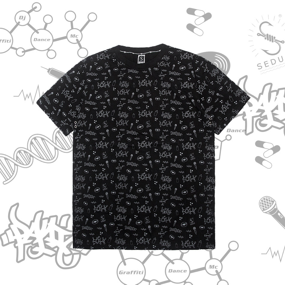 食钓满版hiphop细胞系列短袖