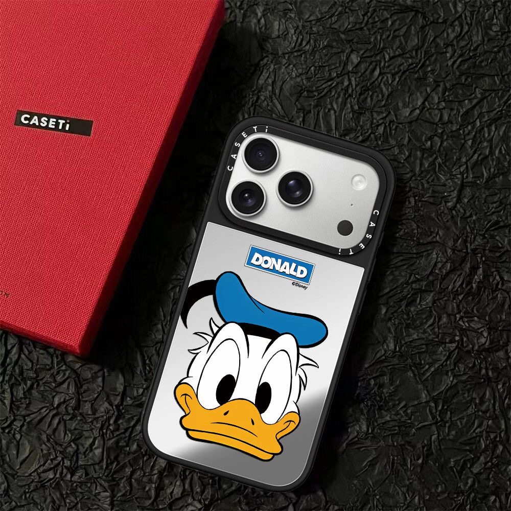 CASE联名唐老鸭帽子头像适用17promax手机壳iPhone16pro苹果15plusMagSafe磁吸14p镜面C家13可爱12潮流11简约