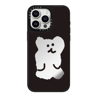 C联名镂空小熊镜面明星同款适用苹果17promax手机壳iphone15promax高级感14pro情侣13男女12潮款15plus磁吸11