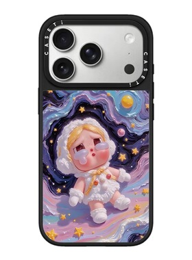 CASE联名油画哭娃天空适用17promax手机壳iPhone16pro苹果15plusMagSafe磁吸14p镜面C家13可爱12潮流11简约