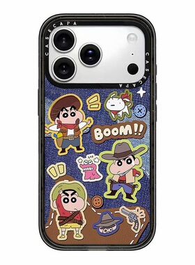 CASE联名牛仔蜡笔小新适用17promax手机壳iPhone16pro苹果15plusMagSafe磁吸14p透明C家13潮流12高级亚克力11