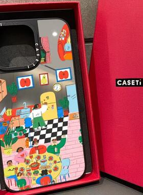 CASE多巴胺朋友聚会女孩适用17promax手机壳iPhone16pro苹果15plusMagSafe磁吸14p镜面C家13潮流12韩系INS风