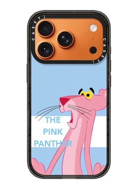 CASE联名蓝底英文粉红豹适用17promax手机壳iPhone16pro苹果15plusMagSafe磁吸14p透明C家13可爱12潮流11简约