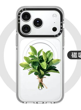 CASE联名一束柚子叶适用17promax手机壳iPhone16pro苹果15plusMagSafe磁吸14p透明C家13可爱12潮流11简约搞怪