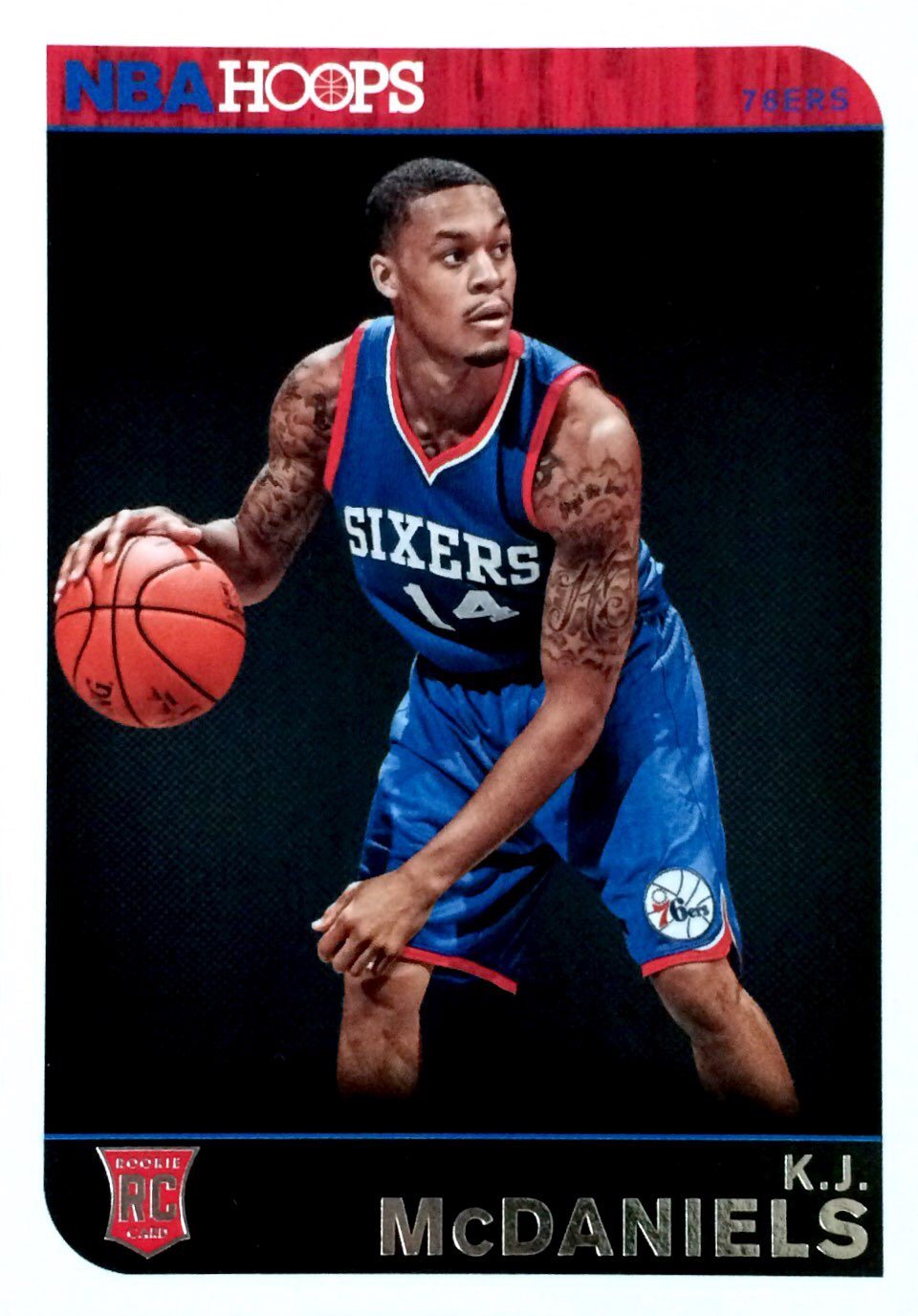 【iR】NBA球星卡 Panini 麦克丹尼尔斯 KJ McDaniels 76人 新秀卡