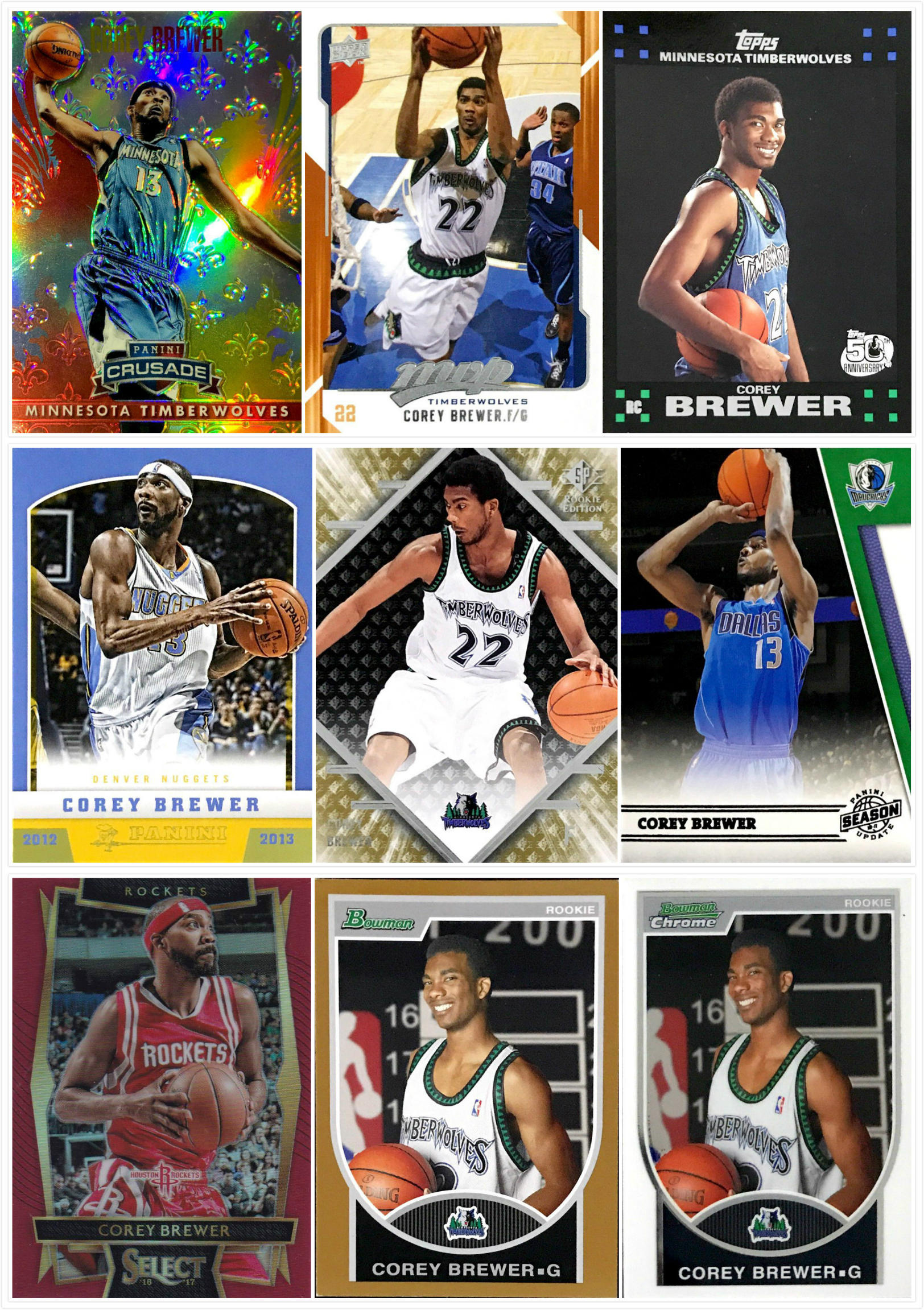 NBA正版科里布鲁尔经典球星卡