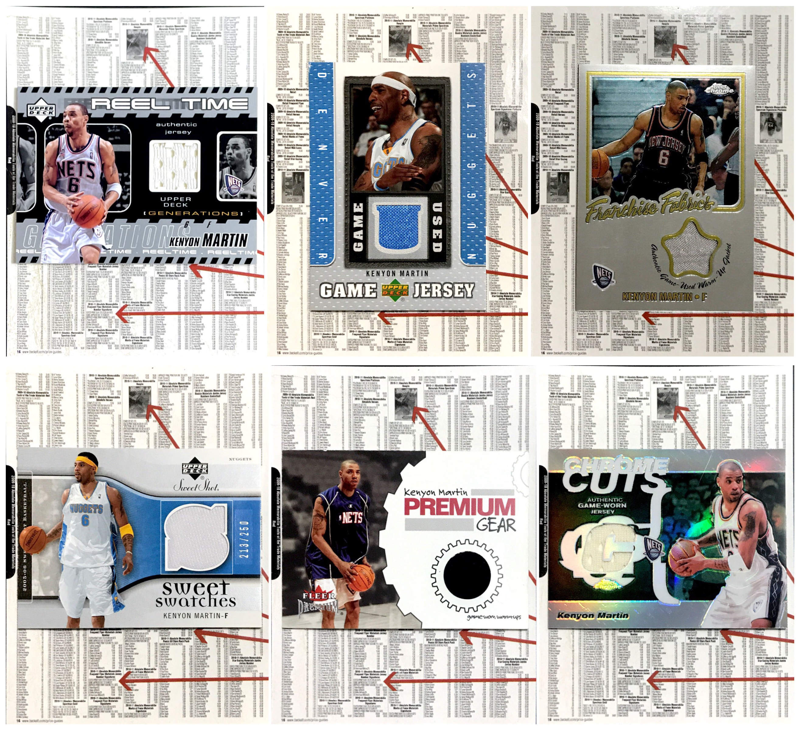 【ir】nba球星卡 topps ud 肯扬 马丁 kenyon martin 限量 球衣卡