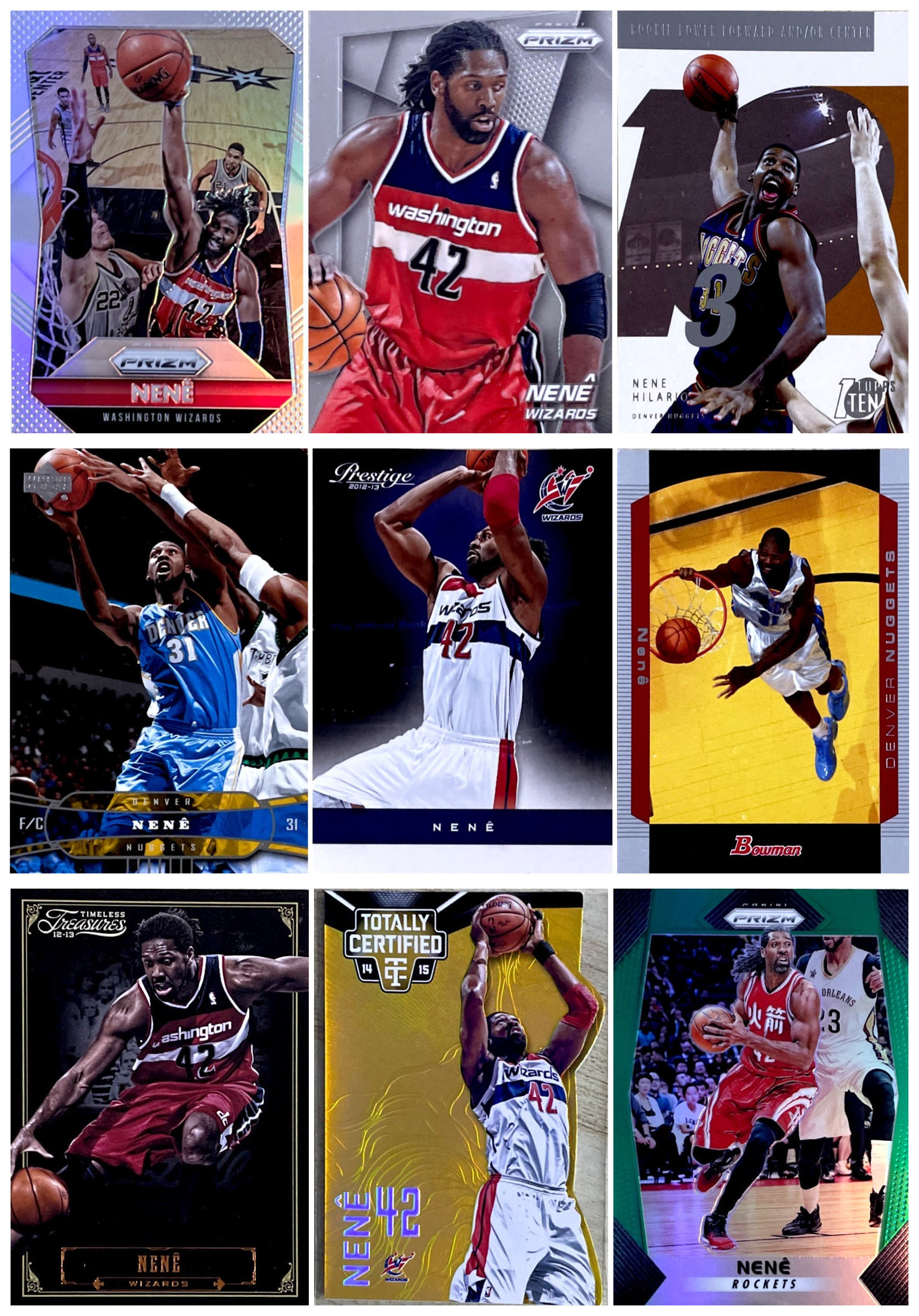 NBA正版内内希拉里奥经典球星卡