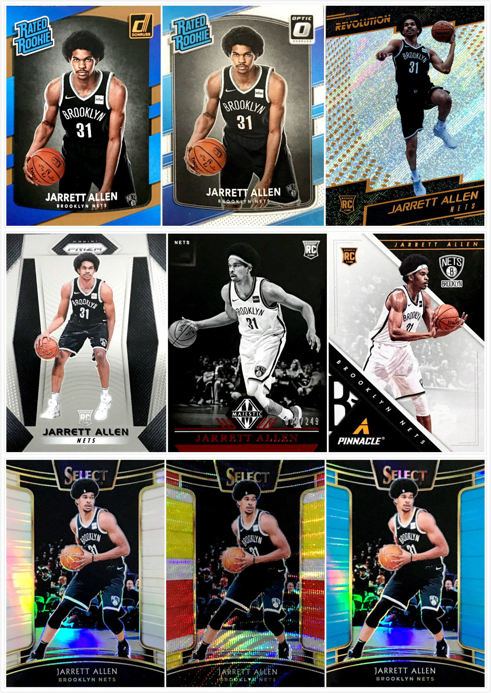 【ir】nba球星卡 panini 贾莱特 阿伦 jarrett allen 折射 新秀卡