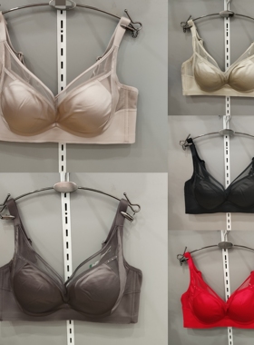 小胸中厚AB杯文胸女净面绸缎聚拢托胸收副乳无钢圈内衣透气69138