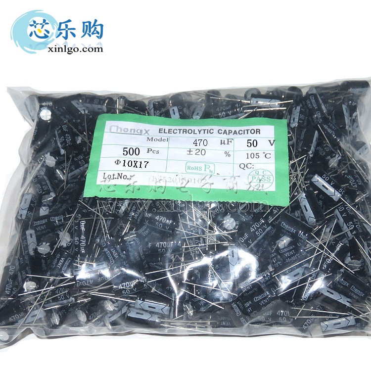 优质 直插 铝电解电容 50V470UF 体积;10*17MM 一包500个/75元