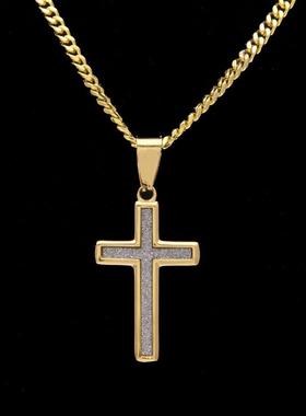 men women fashion cross necklace hiphop chains gold pendants