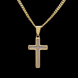 men women fashion cross necklace hiphop chains gold pendants