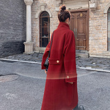 现货！2022新款红色毛呢大衣外套202-2305-P175控258，女装毛呢外套，浙宝206A（原202）