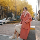 现货！2021冬季羊圈呢橙色毛呢外套202-8839-P175控248，女装毛呢外套，浙宝206A（原202）